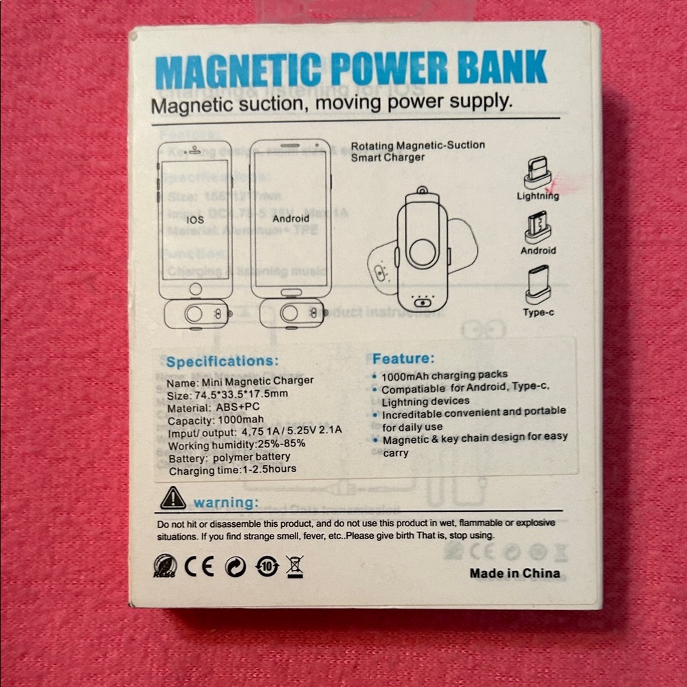 MAGNETIC POWER BANK  IOS - Picture 2 of 8